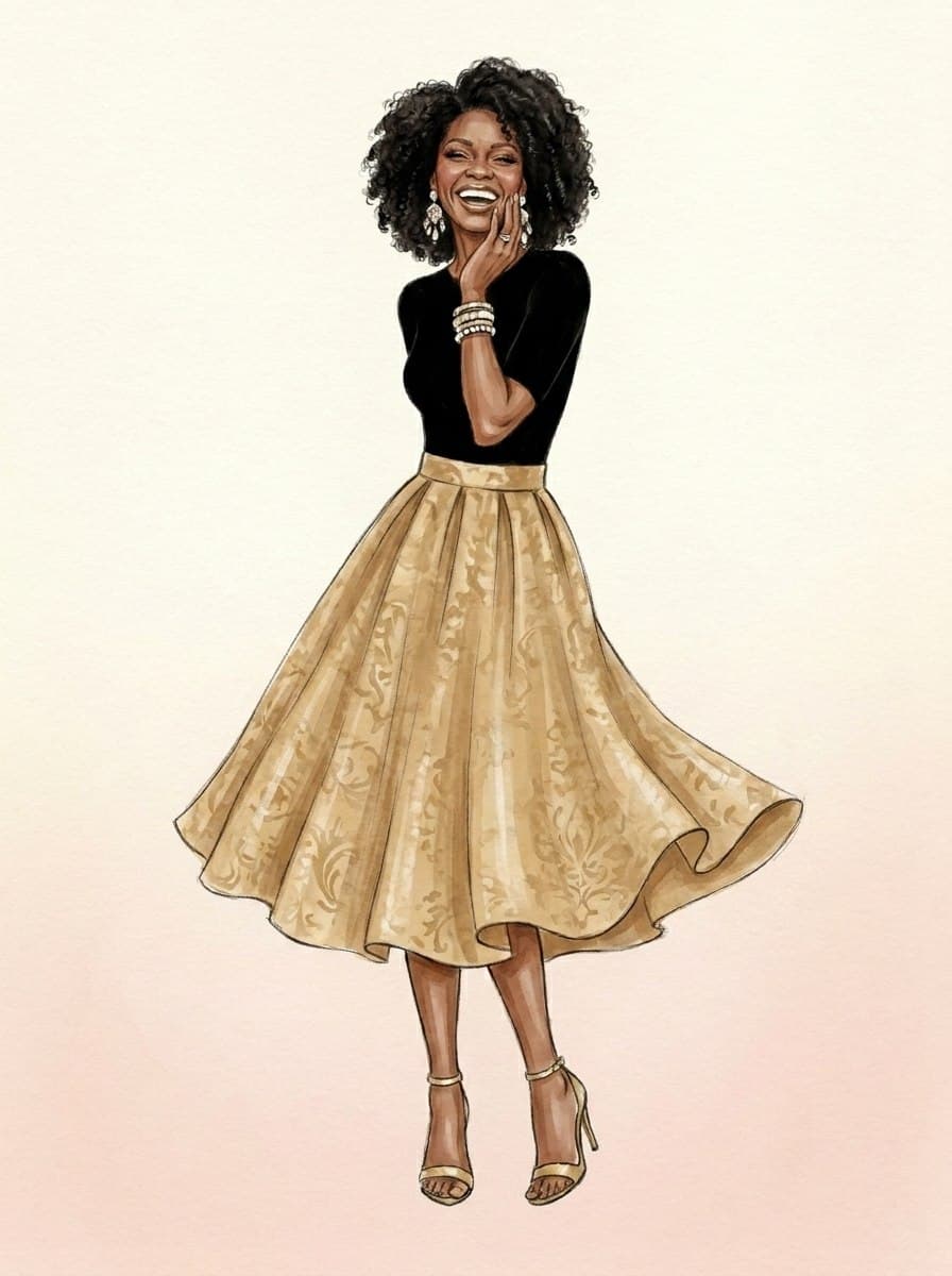 The Fun Fashionista style profile illustration by Linda Paige