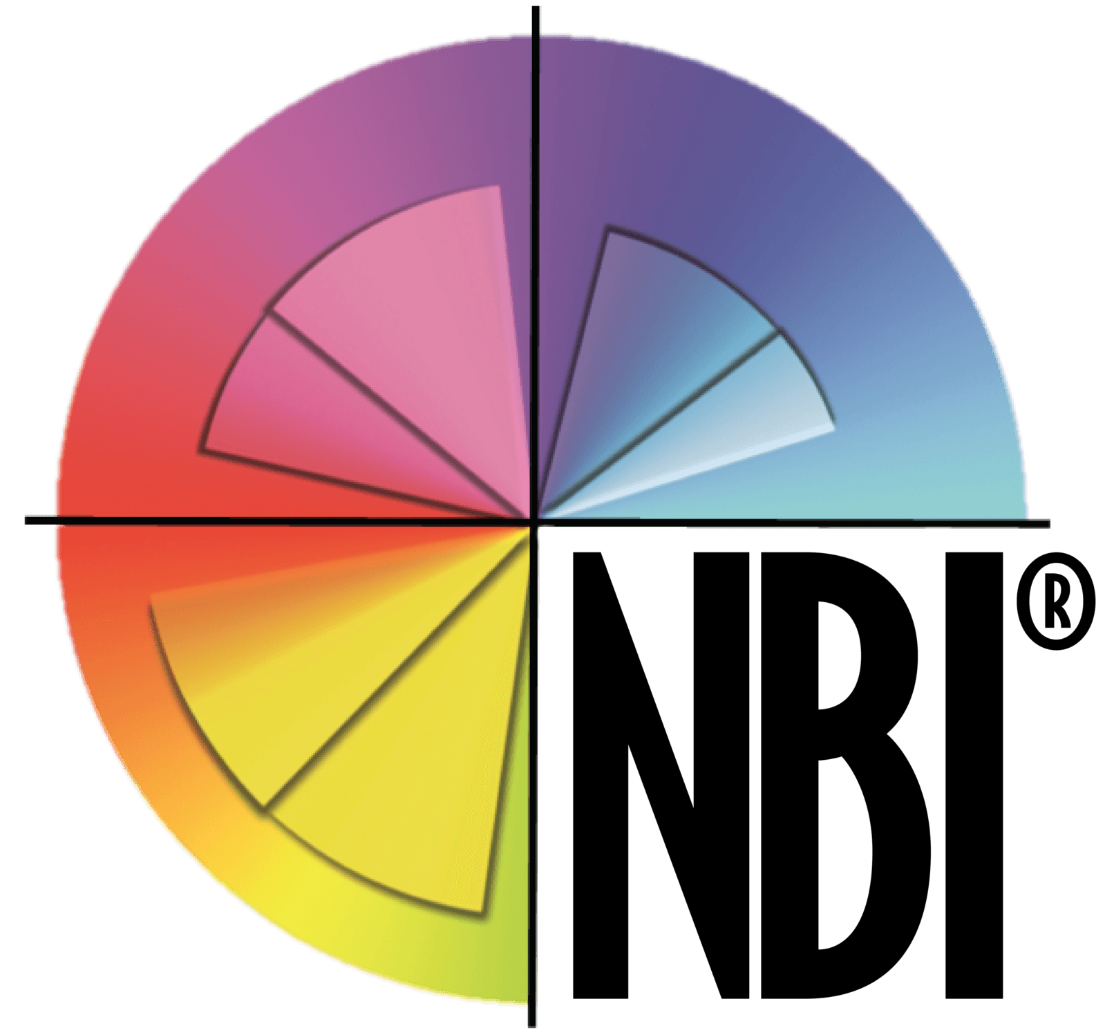 The NBI whole brain profile wheel, four colored quadrants